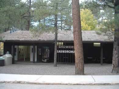 The shower and laundry facility at the north rim.